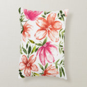 赤い水色の花5 アクセントクッション (裏面(縦))