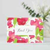 赤い水色の花 サンキューカード (スタンド正面)