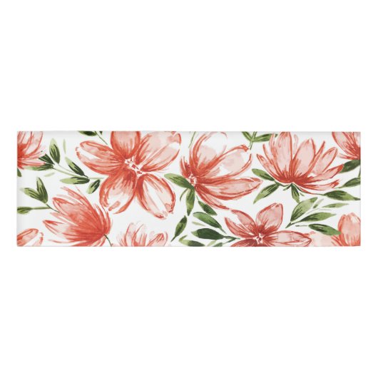 赤い水色の花 名札 (正面)