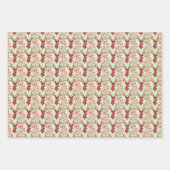 赤い水色の鹿の頭 ラッピングペーパーシート (正面2)