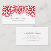 赤い水色キク 名刺 (正面/裏面)