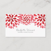赤い水色キク 名刺 (正面)