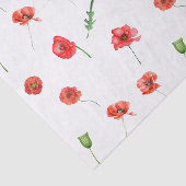 赤い水色ポピー花フローラ園 薄葉紙 (詳細)