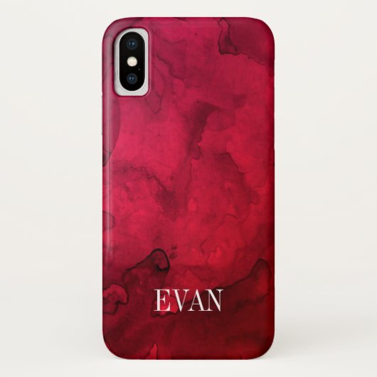 赤い水色マッシュアップApple iPhone Xケース Case-Mate iPhoneケース (裏面)