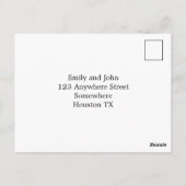 赤い水色/シルバーのジオメトリックラインRSVP ポストカード (裏面)