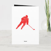 赤い氷のホッケ最高のー・コーチのサンキューカード シーズンカード (裏面)