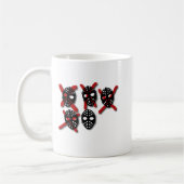 赤い氷のマグ コーヒーマグカップ (左)