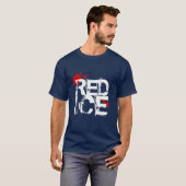 赤い氷(ホッケー) Tシャツ (正面フル)