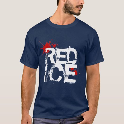 赤い氷(ホッケー) Tシャツ (正面)