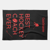 赤い氷-ホッケ最高のーコーチの刃タオル キッチンタオル (横)