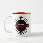 赤い汚れ非詰めタイトルロゴマグカップ ツートーンマグカップ (左)
