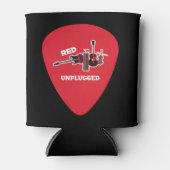 赤い汚れ非詰めピック缶とボトルクール 缶クーラー (正面)