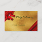 赤い油素晴らし脂の美しい驚くべき金ゴールド 名刺 (正面)