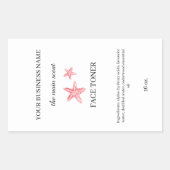 赤い沿岸顔トナー化粧品包装シール 長方形シール (正面)