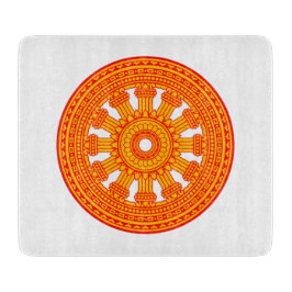 赤い法輪（仏教美術） カッティングボード