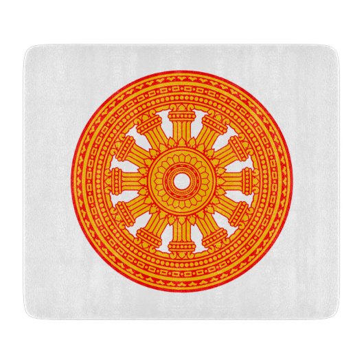 赤い法輪（仏教美術） カッティングボード (正面)