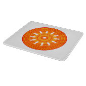 赤い法輪（仏教美術） カッティングボード (角)