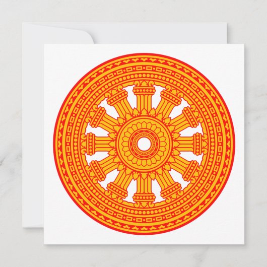 赤い法輪（仏教美術） カード (正面)