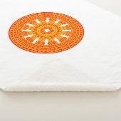 赤い法輪（仏教美術） シェルパブランケット (3/4)