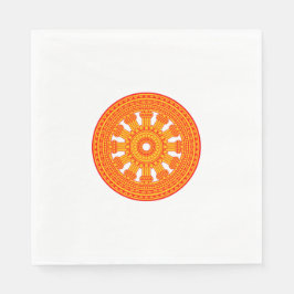 赤い法輪（仏教美術） スタンダードランチョンナプキン