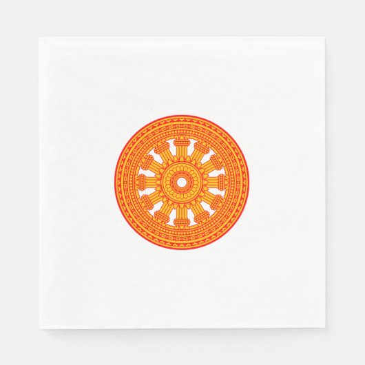 赤い法輪（仏教美術） スタンダードランチョンナプキン (正面)