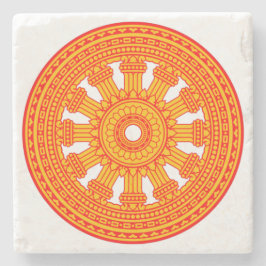 赤い法輪（仏教美術） ストーンコースター