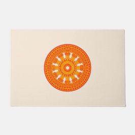 赤い法輪（仏教美術） ドアマット