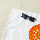 赤い法輪（仏教美術） ビーチタオル (インサイチュ)