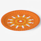 赤い法輪（仏教美術） ペーパープレート (アングル)