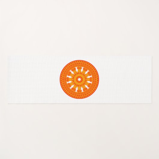 赤い法輪(仏教美術) ヨガマット (正面(横))