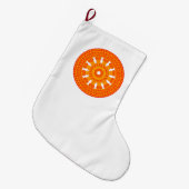 赤い法輪（仏教美術） ラージクリスマスストッキング (正面 (吊り時))