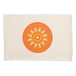 赤い法輪（仏教美術） 枕カバー