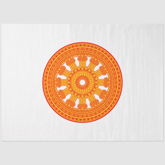 赤い法輪（仏教美術） 薄葉紙 (正面)