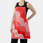 赤い波の海波のグラデーション エプロン (インサイチュ)