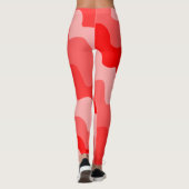 赤い波の海波のグラデーション レギンス (裏面)