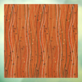 赤い波ストライプ形のモダン日本の抽象芸術 ウィンドウサイン (シート3)