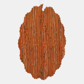 赤い波ストライプ形のモダン日本の抽象芸術 オーナメントカード (右)