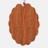 赤い波ストライプ形のモダン日本の抽象芸術 オーナメントカード (左)