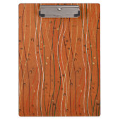 赤い波ストライプ形のモダン日本の抽象芸術 クリップボード (正面)