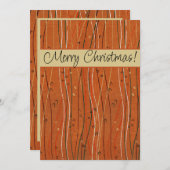 赤い波ストライプ形のモダン日本の抽象芸術 シーズンカード (正面/裏面)