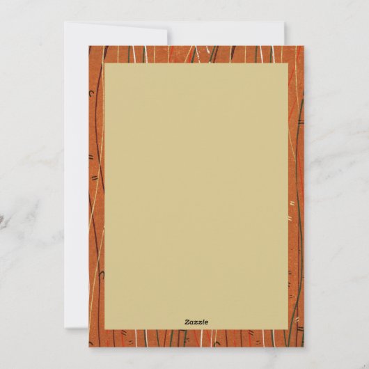 赤い波ストライプ形のモダン日本の抽象芸術 シーズンカード (裏面)