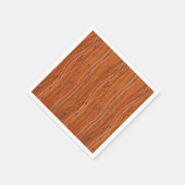 赤い波ストライプ形のモダン日本の抽象芸術 スタンダードカクテルナプキン (角)