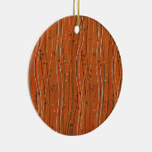 赤い波ストライプ形のモダン日本の抽象芸術 セラミックオーナメント (右)