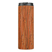 赤い波ストライプ形のモダン日本の抽象芸術 タンブラー (裏面)