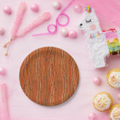 赤い波ストライプ形のモダン日本の抽象芸術 ペーパープレート (パーティー)