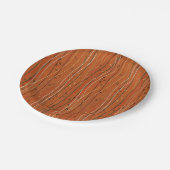 赤い波ストライプ形のモダン日本の抽象芸術 ペーパープレート (アングル)