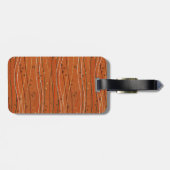 赤い波ストライプ形のモダン日本の抽象芸術 ラゲッジタグ (裏面横)