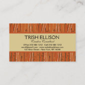 赤い波ストライプ形のモダン日本の抽象芸術 名刺 (裏面)