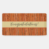 赤い波ストライプ形のモダン日本の抽象芸術 横断幕 (横)