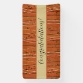 赤い波ストライプ形のモダン日本の抽象芸術 横断幕 (縦)